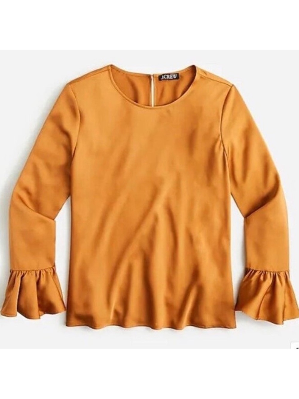 J. Crew copper blouse bell sleeves